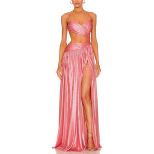 Retrofete 'Aglaia' Pink Poly Dress Size L